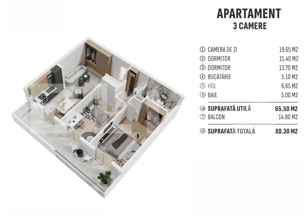 Apartament de vânzare 3 camere Centura - 147629AV | BLITZ Bistriţa | Poza1