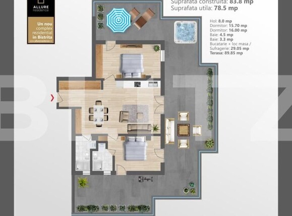 Apartament de vânzare 3 camere Centura - 147631AV | BLITZ Bistriţa | Poza1