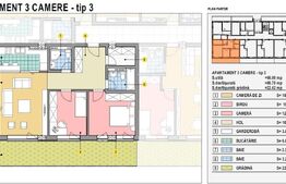 Apartament de 3 camere, 67mp utili, gradina 22mp, Calea Moldovei!