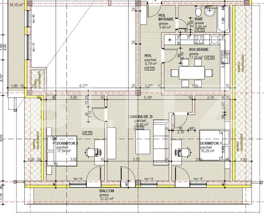 Apartament de vânzare 3 camere Vest - 165258AV | BLITZ Bistriţa | Poza5