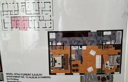 Apartament de vanzare, cu 3 camere, 64 mp, terasa, zona-Centura