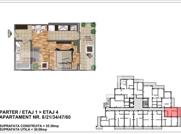 Garsonieră de vânzare Unirea - 167264AV | BLITZ Bistriţa | Poza1