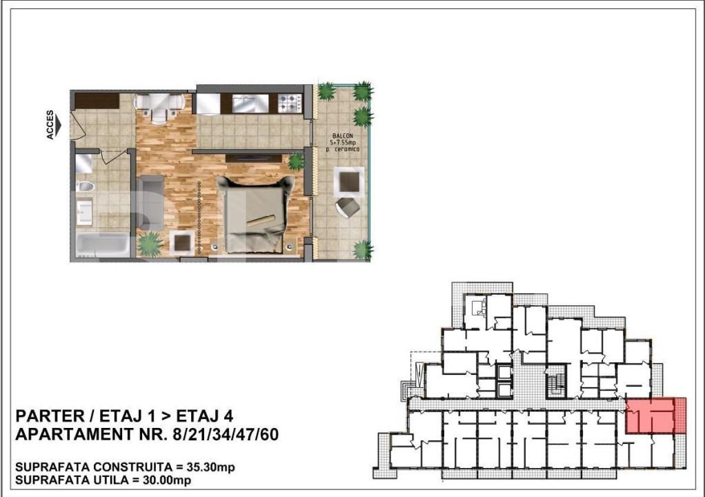 Garsonieră de vânzare Unirea - 167264AV | BLITZ Bistriţa | Poza1