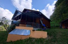 Cabana 3 cam,2 nivele 100 mp+teren extravilan 2,5 ha+1 ha padure, langa Nasaud