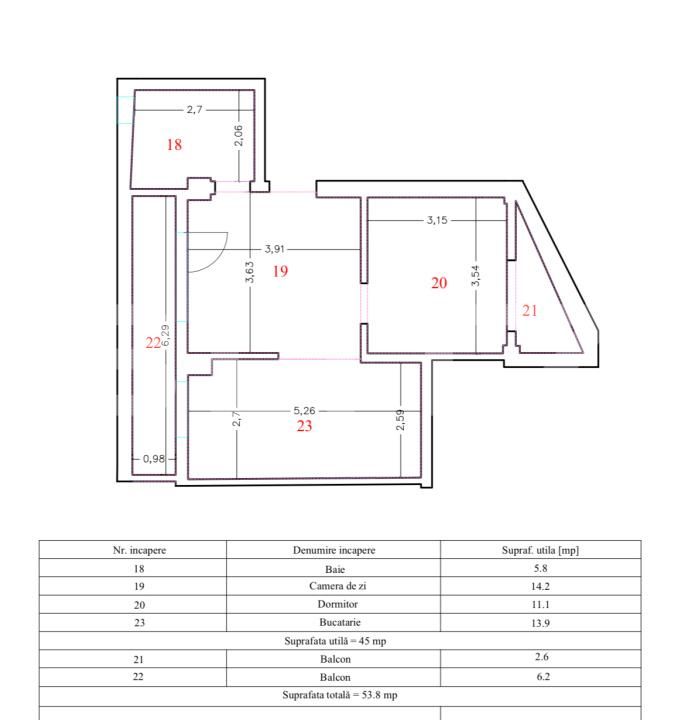 Apartament de vânzare 2 camere Decebal - 171315AV | BLITZ Bistriţa | Poza2