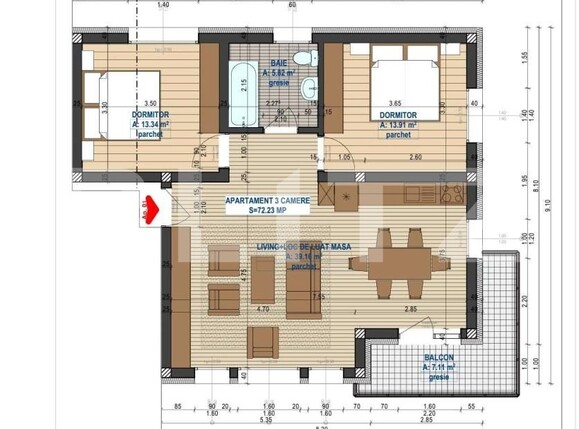 Apartament de vânzare 3 camere Nord - 173764AV | BLITZ Bistriţa | Poza3