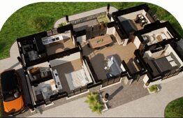 Casa pe un nivel, 120 mp utili, 580 mp de teren, Bistrita