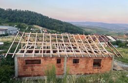 Casa la rosu 100mp,4 camere,750 mp teren extravilan,zona Dealu Jelnei