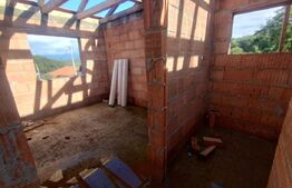 Casa la rosu 100mp,4 camere,750 mp teren extravilan,zona Dealu Jelnei