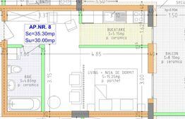 Apartament de vânzare – bloc nou, 47 mp, zona zavoaie terasa 8.70