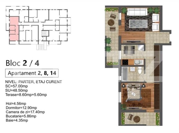 Apartament de vânzare 2 camere Independenței - 185221AV | BLITZ Bistriţa | Poza1