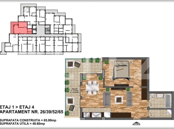 Garsonieră de vânzare Nord-Est - 185228AV | BLITZ Bistriţa | Poza1