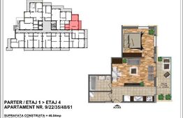 Apartament de vânzare – bloc nou, zona Aurel Vlaicu 40,4 mp+ terasa 7,2