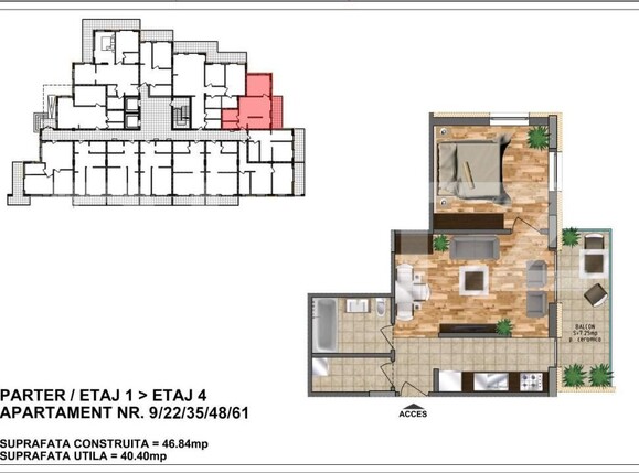 Garsonieră de vânzare Nord-Est - 185230AV | BLITZ Bistriţa | Poza1