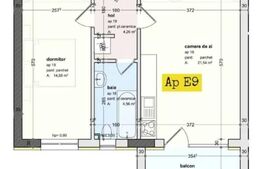 Apartament 2 camere nou, 51,7 mp, CF emis, bloc cu lift, Panoramic