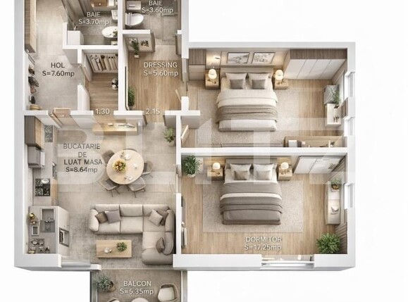 Apartament de vânzare 2 camere Calea Moldovei - 192349AV | BLITZ Bistriţa | Poza3