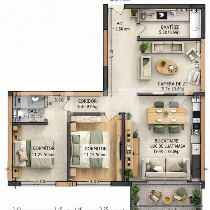 Apartament de vânzare 2 camere Calea Moldovei - 192349AV | BLITZ Bistriţa | Poza2