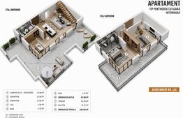 Penthouse cu terasă generoasă și finisaje premium 