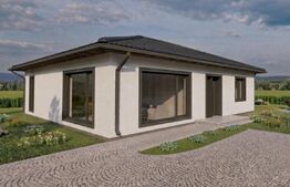Casa moderna pe parter, la cheie, 125 mp - Proiect Exclusiv