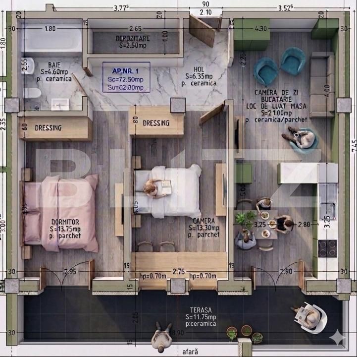 Apartament de vânzare 3 camere Independenței - 198202AV | BLITZ Bistriţa | Poza6