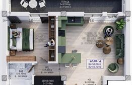 Apartament modern cu 2 camere | Parter | Bloc nou