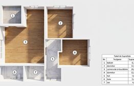 Apartament cu 3 camere, 72.62 mp — zona Valea Ghinzii