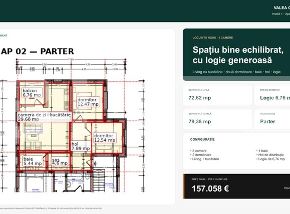 Apartament de vânzare 3 camere Est - 199135AV | BLITZ Bistriţa | Poza3