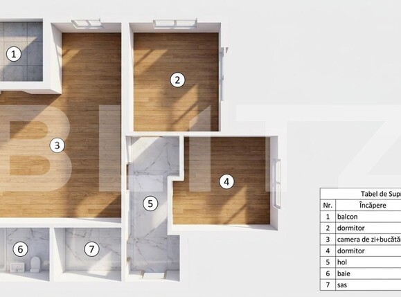 Apartament de vânzare 3 camere Est - 199135AV | BLITZ Bistriţa | Poza2