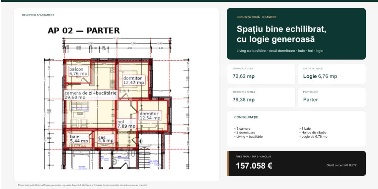 Apartament de vânzare 3 camere Est - 199135AV | BLITZ Bistriţa | Poza3
