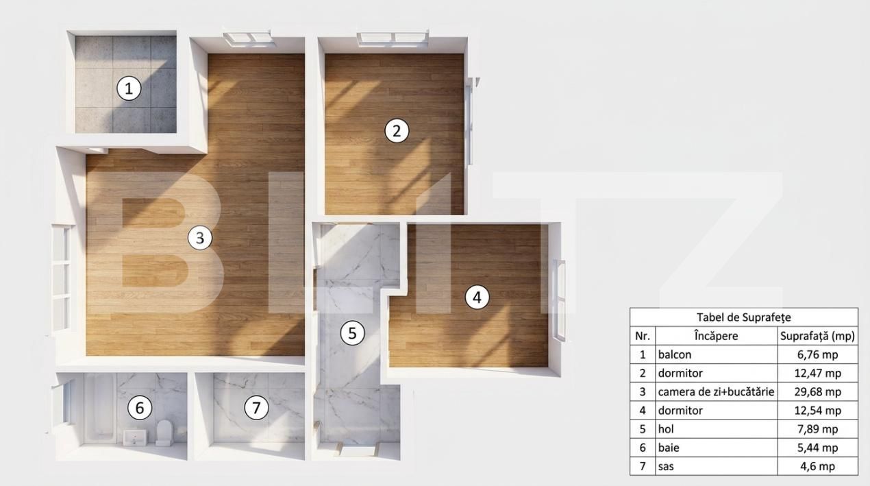 Apartament de vânzare 3 camere Est - 199135AV | BLITZ Bistriţa | Poza2
