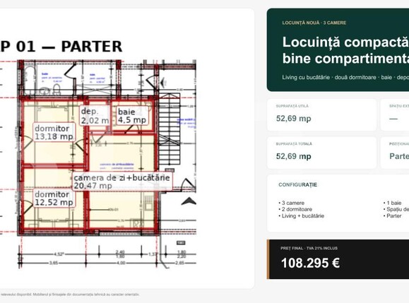 Apartament de vânzare 3 camere Est - 199136AV | BLITZ Bistriţa | Poza2