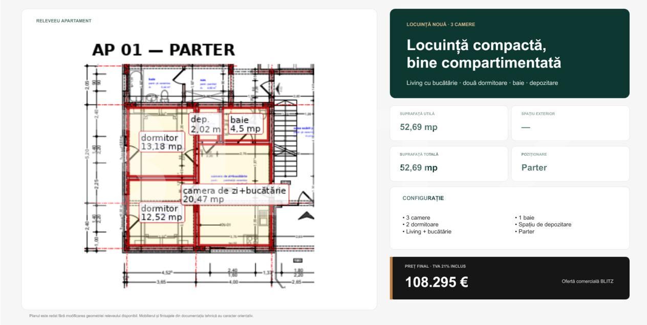 Apartament de vânzare 3 camere Est - 199136AV | BLITZ Bistriţa | Poza2