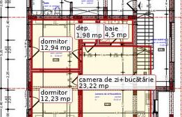 Apartament eficient compartimentat, 3 camere, etajul 1