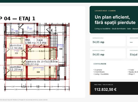 Apartament de vânzare 3 camere Est - 199221AV | BLITZ Bistriţa | Poza2