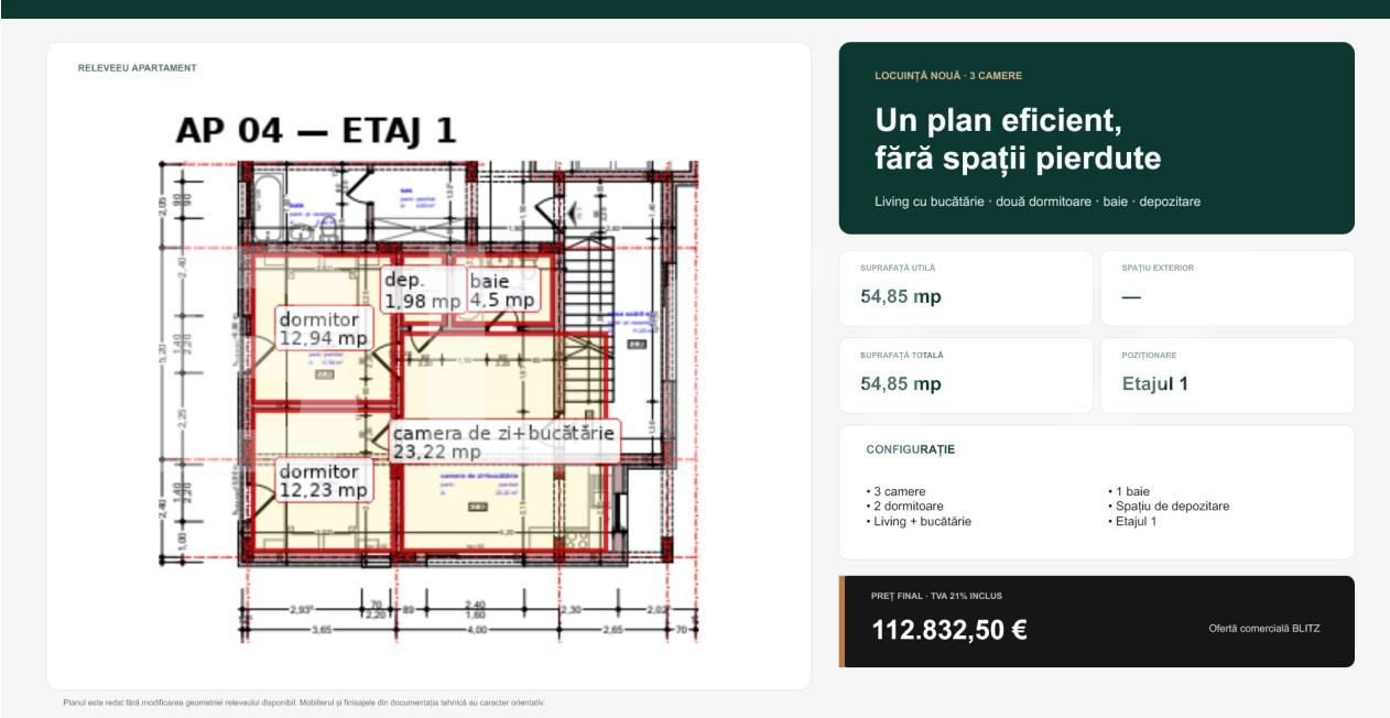 Apartament de vânzare 3 camere Est - 199221AV | BLITZ Bistriţa | Poza2