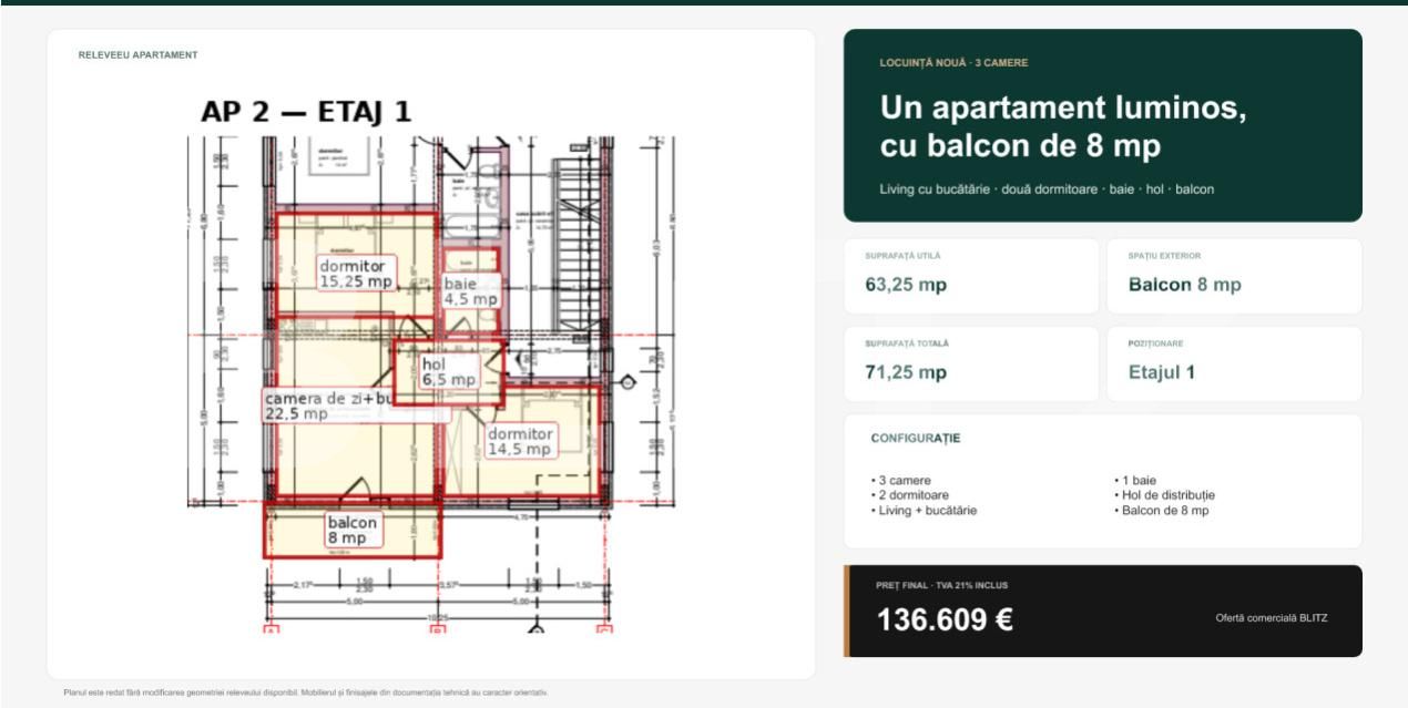 Apartament de vânzare 3 camere Est - 199251AV | BLITZ Bistriţa | Poza3