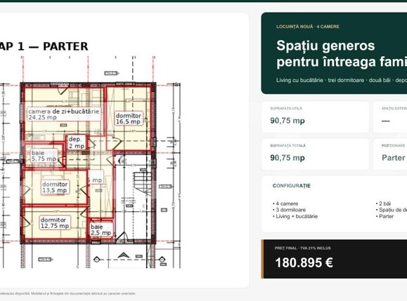 Apartament de vânzare 4 camere Est - 199252AV | BLITZ Bistriţa | Poza3