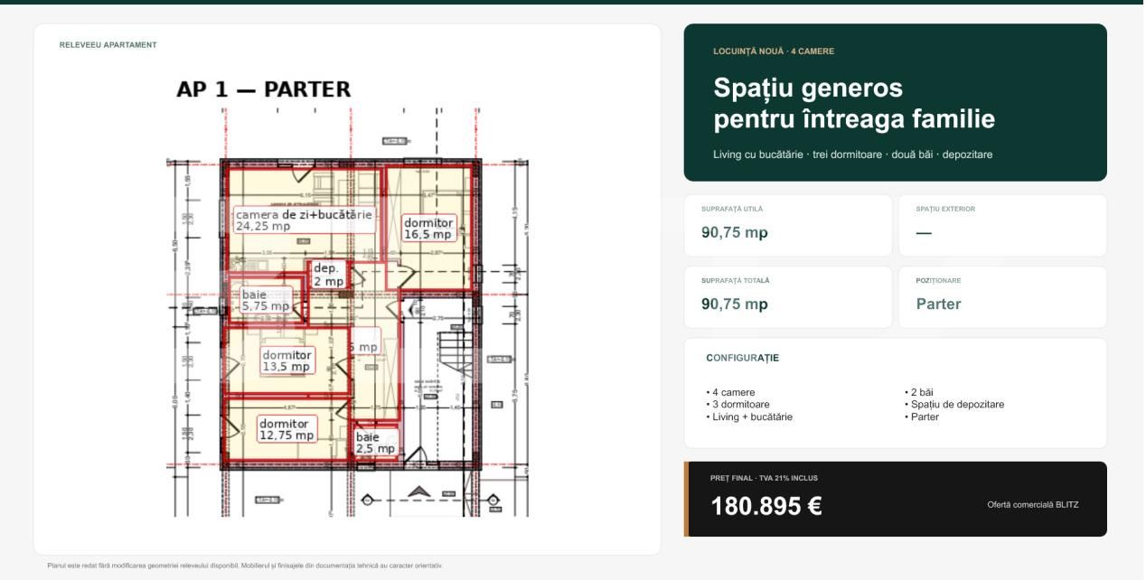 Apartament de vânzare 4 camere Est - 199252AV | BLITZ Bistriţa | Poza3