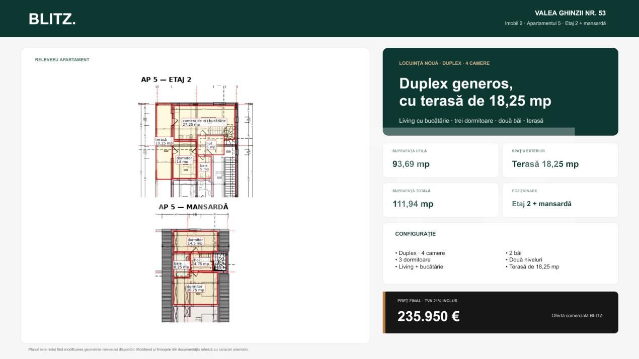 Apartament de vânzare 4 camere Est - 199253AV | BLITZ Bistriţa | Poza2