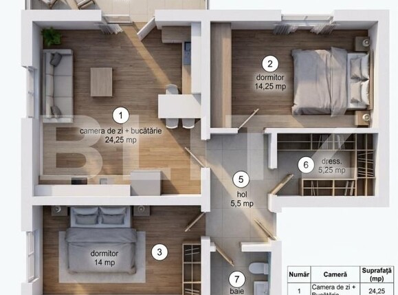 Apartament de vânzare 3 camere Est - 199255AV | BLITZ Bistriţa | Poza1