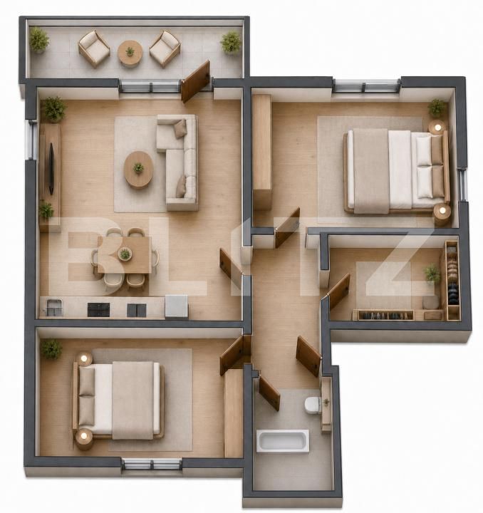 Apartament de vânzare 3 camere Est - 199255AV | BLITZ Bistriţa | Poza3