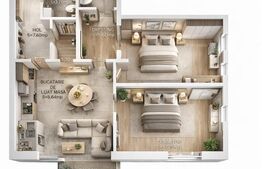 Apartament 3 camere, 84.70 mp, zona Calea Moldovei