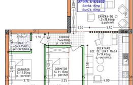 Apartament 3 camere, 71 mp, zona Calea Moldovei