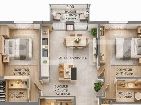 Apartament de vânzare 3 camere Calea Moldovei - 201432AV | BLITZ Bistriţa | Poza3