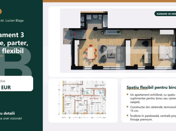 Apartament de vânzare 3 camere Calea Moldovei - 201458AV | BLITZ Bistriţa | Poza1