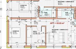 Apartament 3 camere, 65mp, bloc nou, zona Giulia 