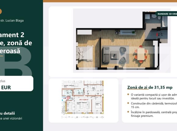Apartament de vânzare 2 camere Calea Moldovei - 201462AV | BLITZ Bistriţa | Poza1
