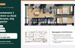 Apartament 3 camere, 82mp, bloc nou, zona Giulia 