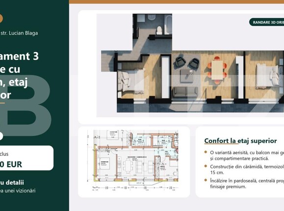 Apartament de vânzare 3 camere Calea Moldovei - 201466AV | BLITZ Bistriţa | Poza1