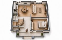 Casa tip duplex cu 4 dormitoare și 250 mp teren, zona Dedeman, Bistrița
